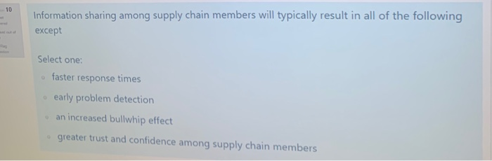 A key element in achieving supply chain