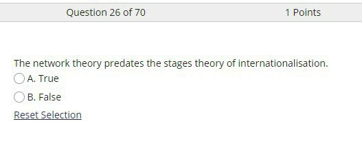 Question 27 of 70 1 Points if a firm succeeds in