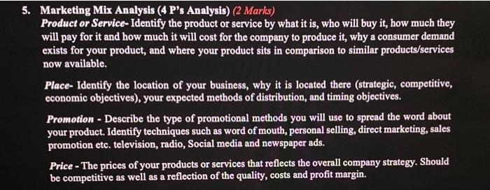 do it for Apple please 5. Marketing Mix Analysis