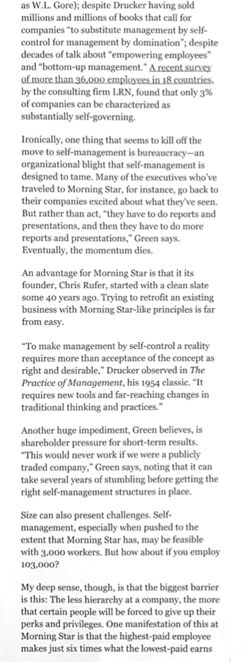 1. So WHY AREN'T more doing self management for