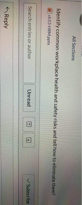 All Sections Identify common workplace health and