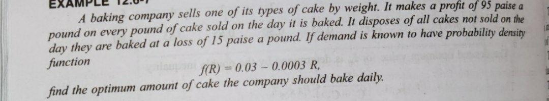 Inventory EXA A baking company sells one of its