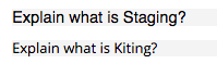 Logistics & supply chain Explain what is Staging?
