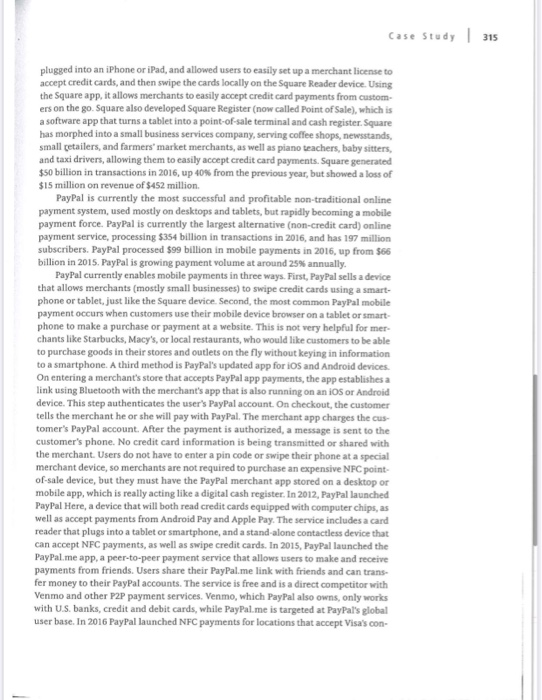Case Study 311 4.8 CASE STUDY The Mobile Payment