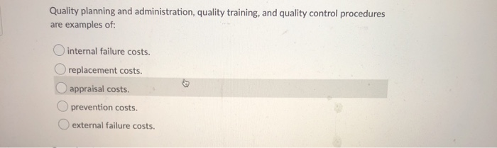 Quality planning and administration, quality