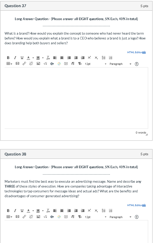 Question 37 5 pts Long Answer Question - (Please
