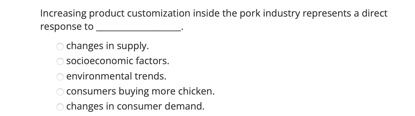 Increasing product customization inside the pork