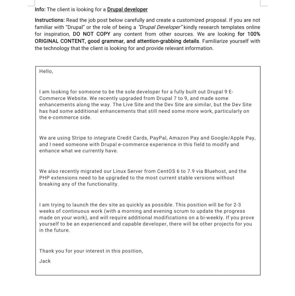 Maximum 400 words Info: The client is looking for