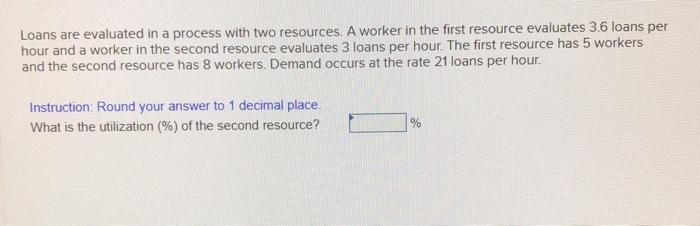 Loans are evaluated in a process with two