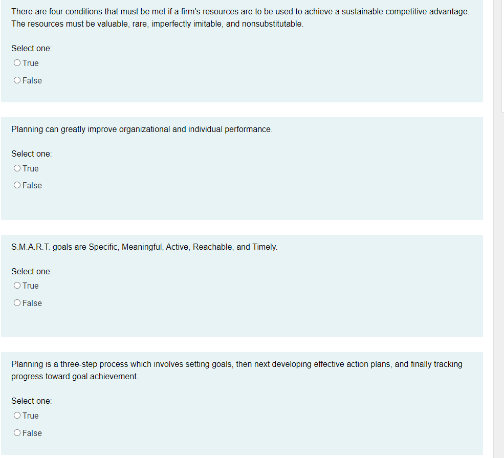 There are four conditions that must be met if a