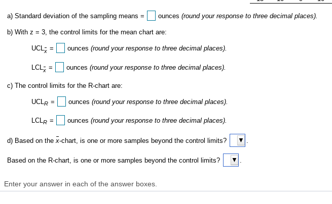 Refer to Table S6.1 - Factors for Computing