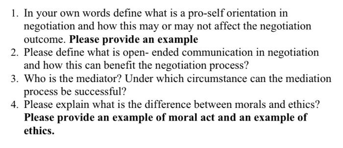 please answer all the questions in your own words
