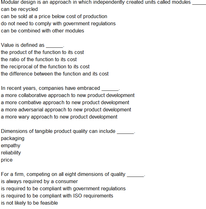 Modular design is an approach in which
