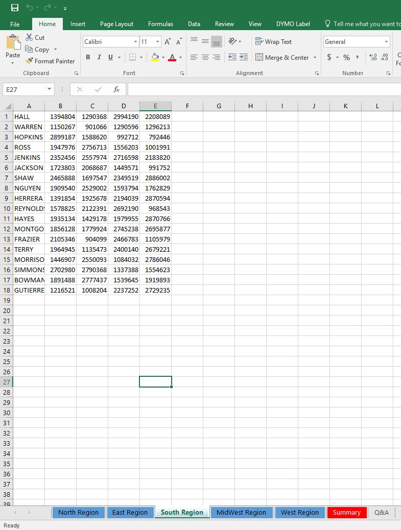 Open e09m1Sales and save it as
