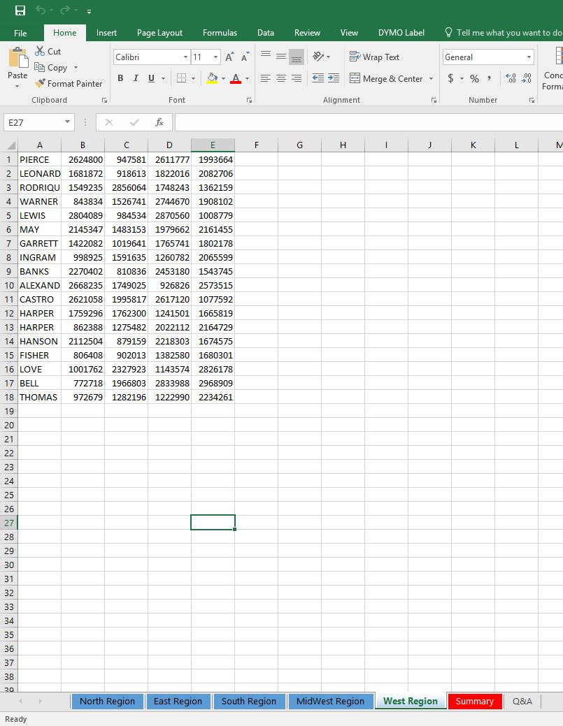 Open e09m1Sales and save it as