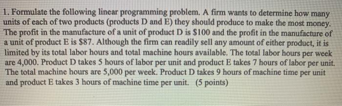 Please show answers and formulas in Excel. For