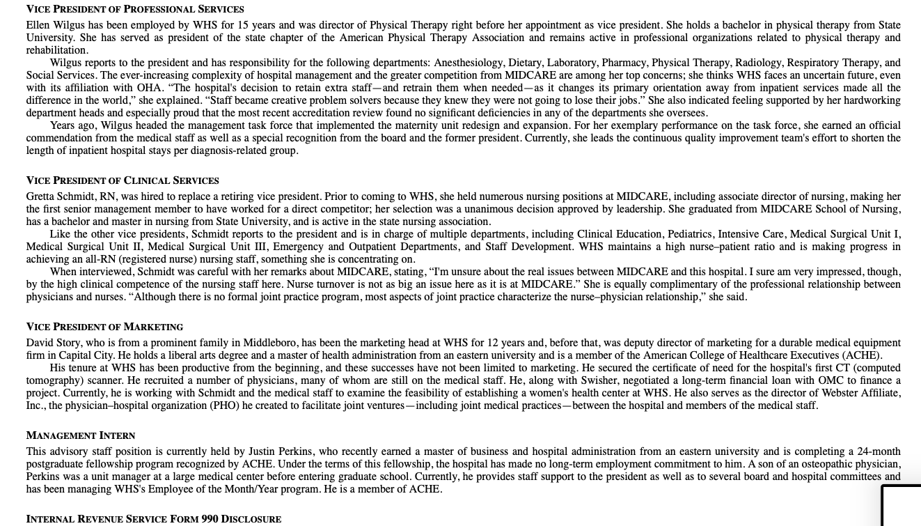 Based on information available, assess the