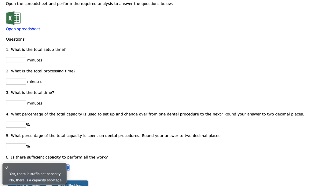 Open the spreadsheet and perform the required