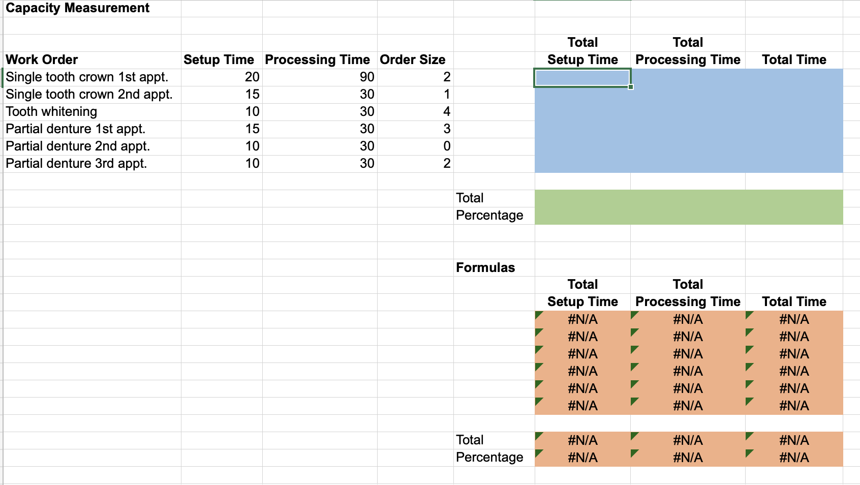 Open the spreadsheet and perform the required