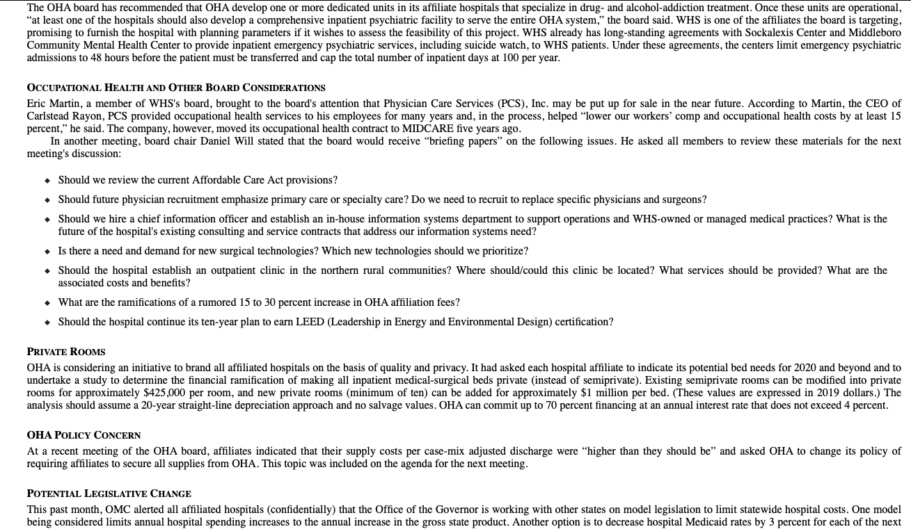 Based on information available, assess the