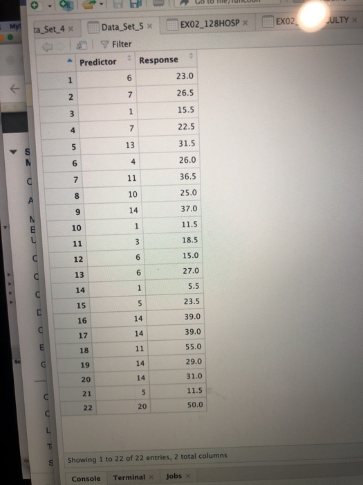 4) Examine the dataset, S5. Insert a scatterplot
