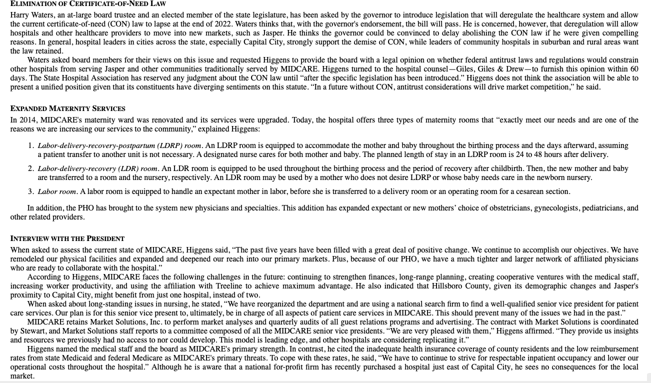 Based on information available, assess the