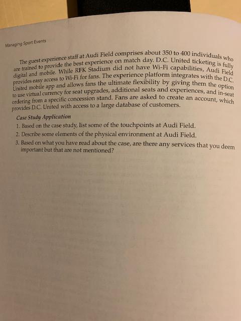 Based on the case study, list some of the