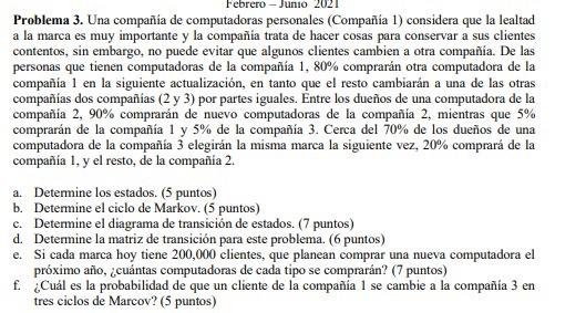 Problem 3. A personal computer company (Company