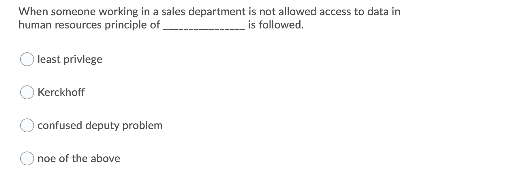 When someone working in a sales department is not