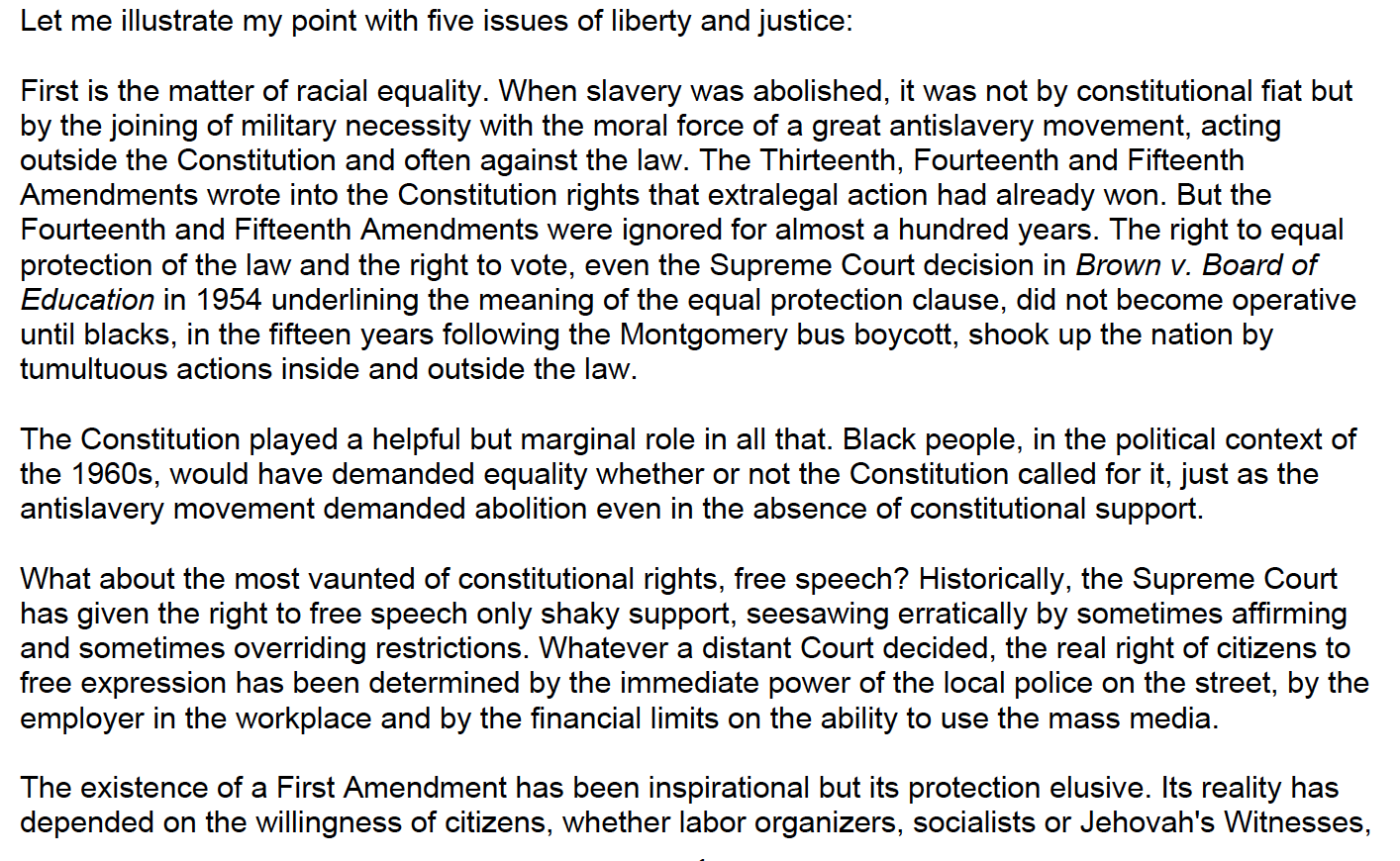 A People's Constitution: Some Truths Are Not