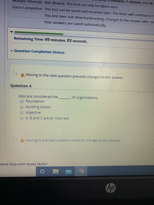 ne minutes, 1 minute, and 30 Muluple Attempts Not