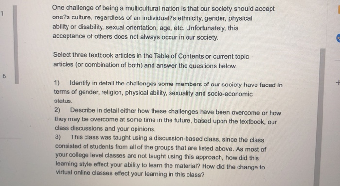 topics: immigration, classism & gender issues One