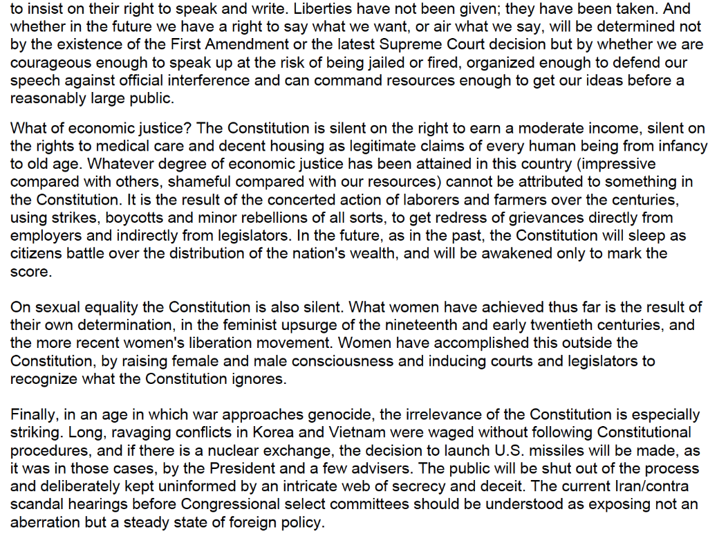 A People's Constitution: Some Truths Are Not