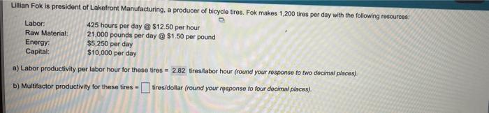 problem b Lilian Fok is president of Lakefront