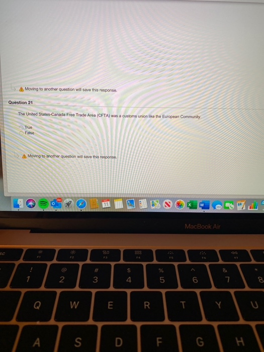 Moving to another question will save this