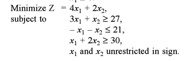 Solve it by using Simplex Method or Big M method
