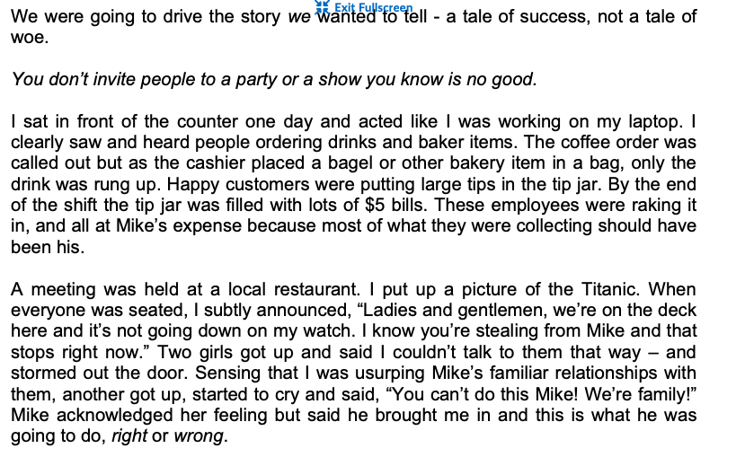 You have been tasked by Bob Phillips to improve