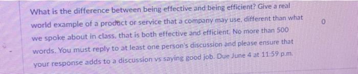 0 What is the difference between being effective