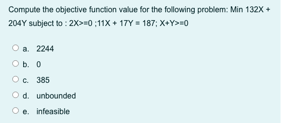 31. Compute the objective function value for the