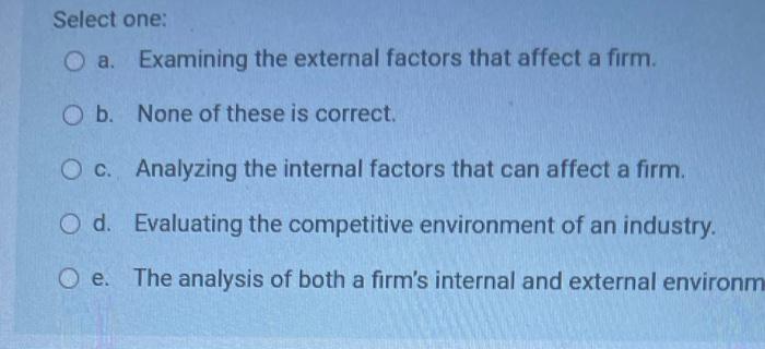 which term best describe environment scanning