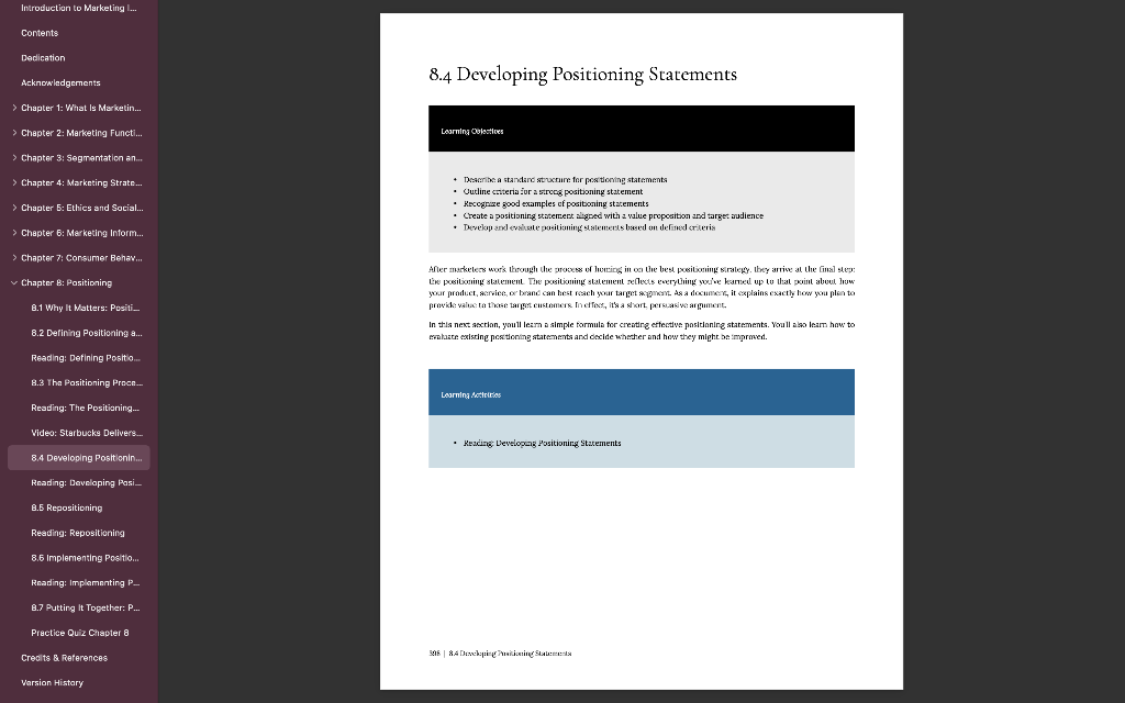 Review the five elements that the text indicates