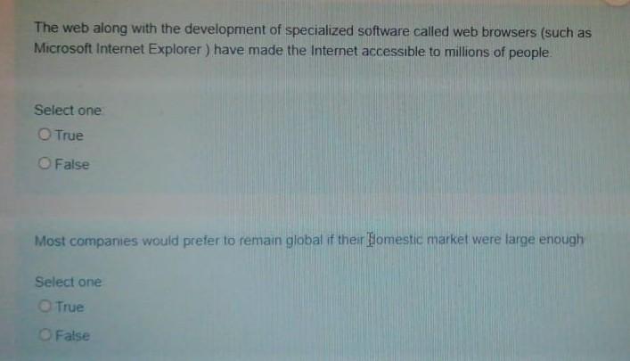 The web along with the development of specialized