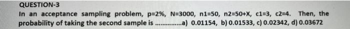 quality management x=8 QUESTION-3 In an