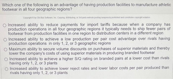 Which one of the following is an advantage of