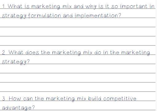 1 What is marketing mix and why is it so