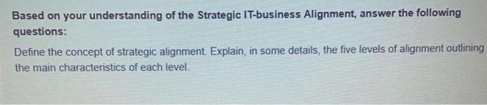 Based on your understanding of the Strategic