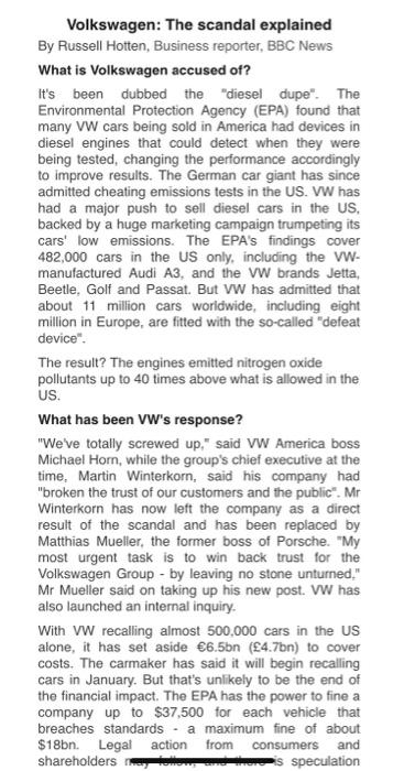 2. Identify the parties affected by what happened