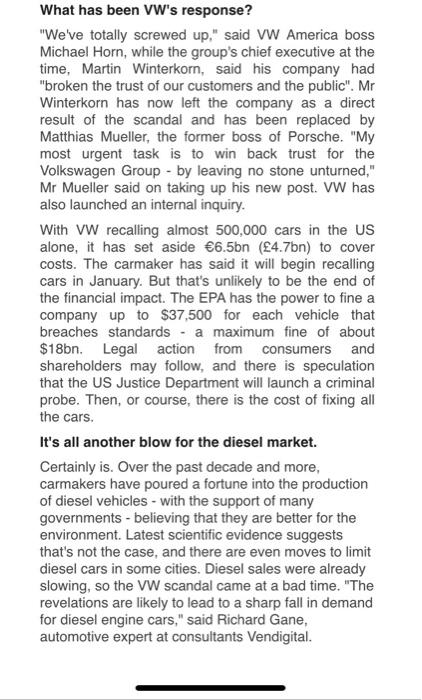 2. Identify the parties affected by what happened