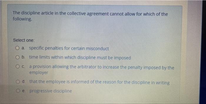 The discipline article in the collective