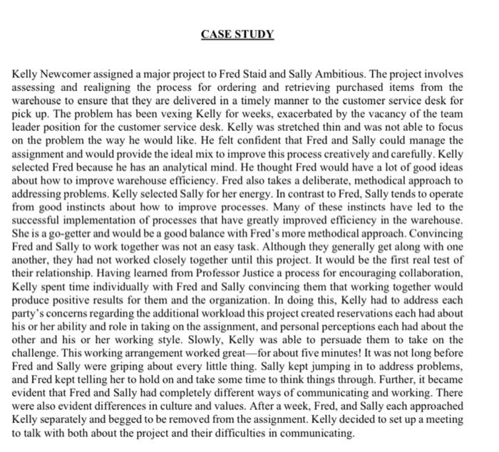 Kelly Newcomer assigned a major project tood